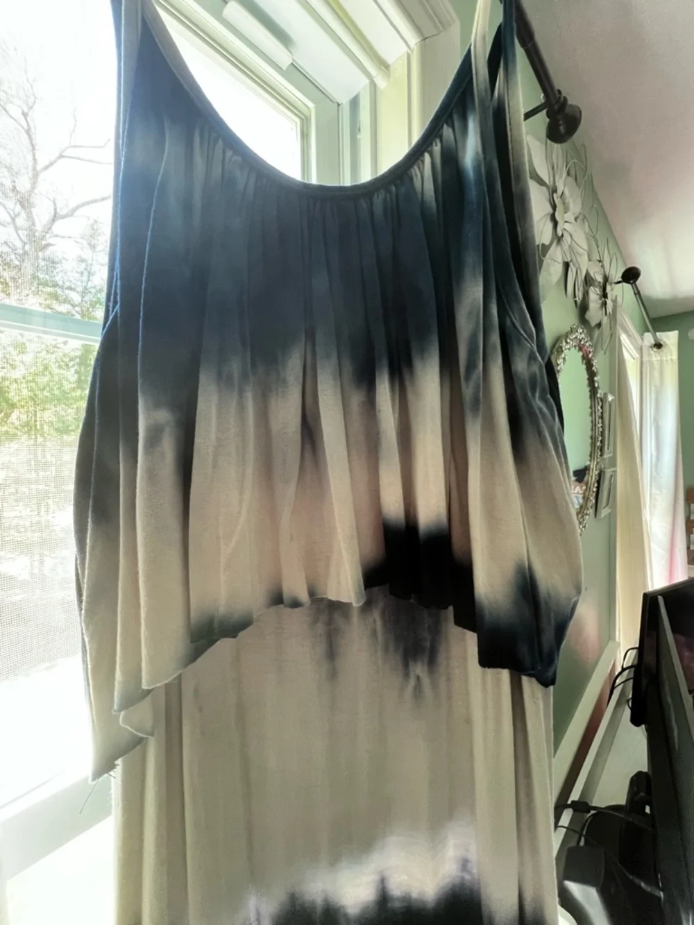 White Mark Navy and white Tie-Dye Maxi Dress - Picture 3 of 3